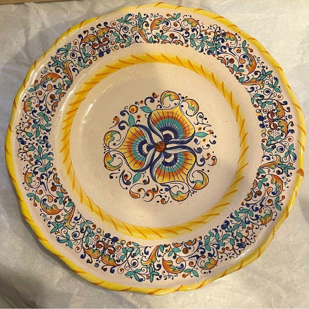 Vintage Meridiana Ceramiche Salad Plate & 5 luncheon plates Made in Italy